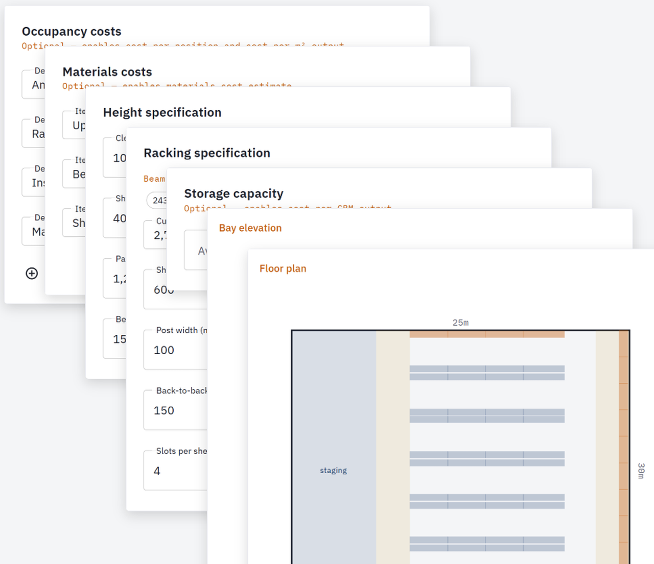 Warehouse Layout Designer Modelling & graphical views